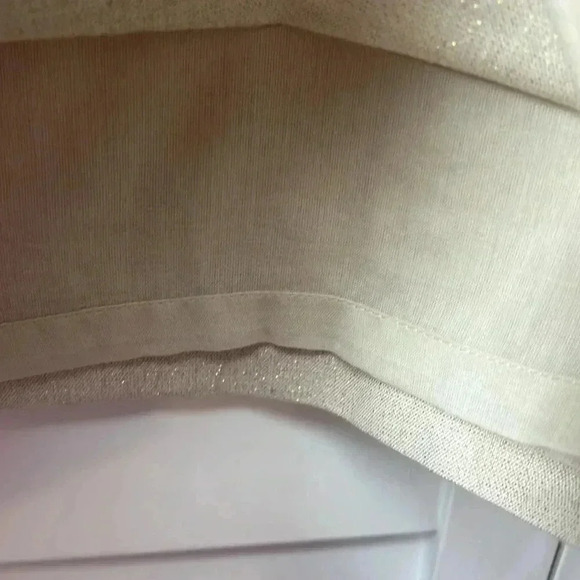 Anthropologie Yoana Baraschi Draped Sash Linen Blend Skirt Size 8 Gold Shimmer - Picture 8 of 15